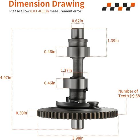 Camshaft Assembly For Yamaha YXP700A YXP1000A G21A G22A G23A G27A G28A YDRA YTF1A YTF2A DR2A 2001-2025 JR7-12170-00-00 JR7-12180-10-00 in Kuwait
