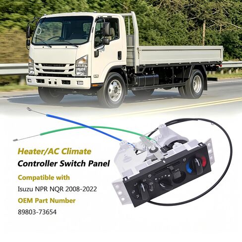 89803-73654 Heater & Air Conditioning Controller Switch Panel, AC Climate Control Assembly Compatible with Isuzu NPR NQR 2008-2022 in Kuwait