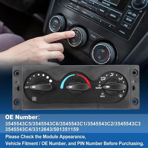 A/C Heater Climate Control Module Switch Panel for International 4200 4300 4400 7400 7500 7600 7700 8500 8600 Citystar Prostar Durastar Lonestar Terrastar Transtar Workstar in Kuwait