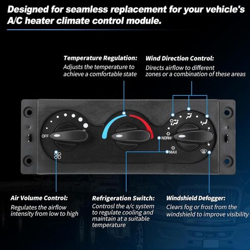 A/C Heater Climate Control Module Switch Panel for International 4200 4300 4400 7400 7500 7600 7700 8500 8600 Citystar Prostar Durastar Lonestar Terrastar Transtar Workstar in Kuwait
