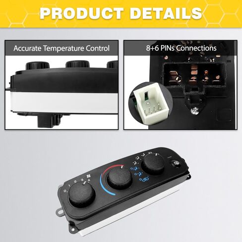 9054719 Air Conditioning Control Switch, Compatible with Buick Excelle 2013 2014 2015 2016, 12+4 Pins in Kuwait