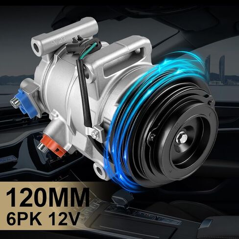 A/C Compressor with Clutch Compatible with Dodge Grand Caravan 2011-2020, Journey 2011-2019, Avenger 2011-2014, for Chrysler Town & Country 2011-2016,for Chrysler 200, Ram C/V, CO 30015C, 98320 in Kuwait