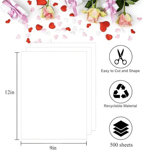 500 Sheets White Drawing Paper 9"x 12"White Art Construction Paper for Sketching Origami Craft Project in Kuwait
