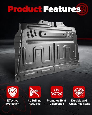 ML3Z-7222-D درع دفقة المحرك من الفولاذ المنغنيز متوافق مع 2015-2020 F150 درع دفقة المحرك الأمامي تحت الغطاء ترقية in Kuwait