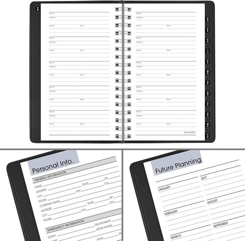 AT-A-GLANCE 2027 مخطط كتاب المواعيد، أسبوعيًا، 3.5 × 6 بوصة، حجم الجيب، كل ساعة، DayMinder، أسود (G2500027) in Kuwait