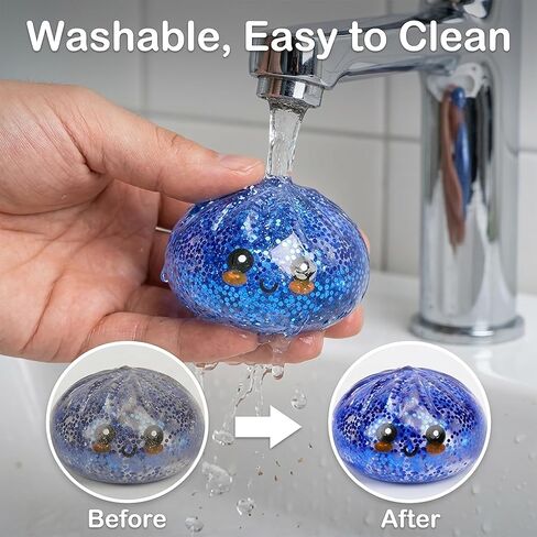 4 Pack Glitter Dumpling Squishy Mystery Box Set — Slow Rising Kawaii Dumpling Stress Balls with Steamer Box, Cute Fidget Sensory Toys for Kids & Adults in Kuwait