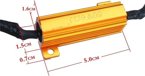 2x 50w 6 Ohm 9006 HB4 Load Resistor Resistance Wiring Harness For Daytime Running Fog Light HeadLight Error Warning Canceller in Kuwait