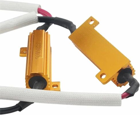 2x 50w 6 Ohm 9006 HB4 Load Resistor Resistance Wiring Harness For Daytime Running Fog Light HeadLight Error Warning Canceller in Kuwait