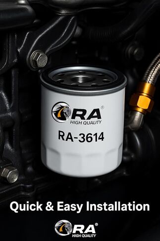R.A. AutoParts RA-3614 Premium Engine Oil Filter | Up to 15,000 Miles Protection | High-Efficiency OEM Replacement in Kuwait