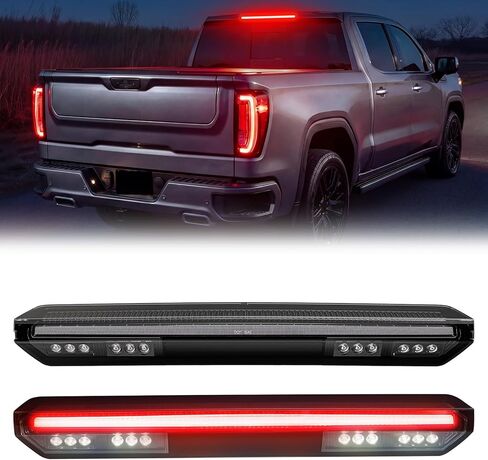 LED Third Brake Light Compatible with Silverado Sierra 1500 2019-2026 2500HD 3500HD 2020-2026 Silverado 1500LD/Sierra1500 Limited 2022 3rd Brake Cargo Lamp Clear Lens（Fits Without Camera Only） in Kuwait