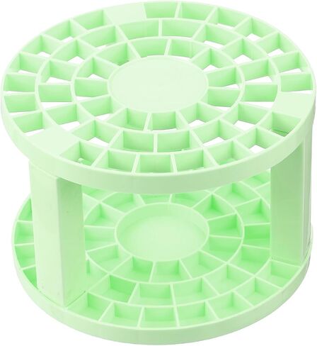 1pcs Paint Brush Holder, Paint Brush Storage Organizer 49 Holes Plastic Paint Storage Desk Stand Round for Artist Desk Makeup Pencil, Green in Kuwait