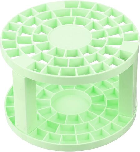 1pcs Paint Brush Holder, Paint Brush Storage Organizer 49 Holes Plastic Paint Storage Desk Stand Round for Artist Desk Makeup Pencil, Green in Kuwait