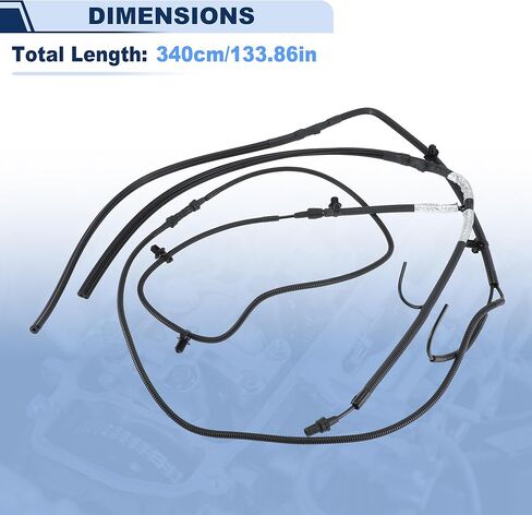 No.5L3Z-7A785-A 4x4 4WD Front Locking Hubs Connecting Vacuum Lines Assembly for FORD F-150 F150 for LINCOLN MARK LT 2006-2008 Auto Hub Lock Vacuum TUBE W/Lines Tee Valve in Kuwait