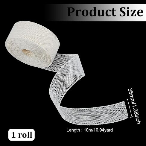 BENECREAT 10.9Yard Fishbone Hem Tape, 1.38inch Wide White Fishbone Lining Hem Tape for Wedding Dresses Suits Jeans Hemming Garment Decoration in Kuwait