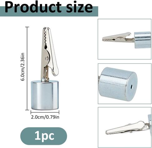 SUPERFINDINGS قطعة واحدة من مشبك التمساح الحديد كوميهيمو أدوات ضفائر كوميهيمو 2.36 بوصة × 0.79 بوصة/6 × 2 سم مشابك التمساح مع وزن لقرص التضفير المستخدم في صنع أداة ضفائر كوميهيمو in Kuwait
