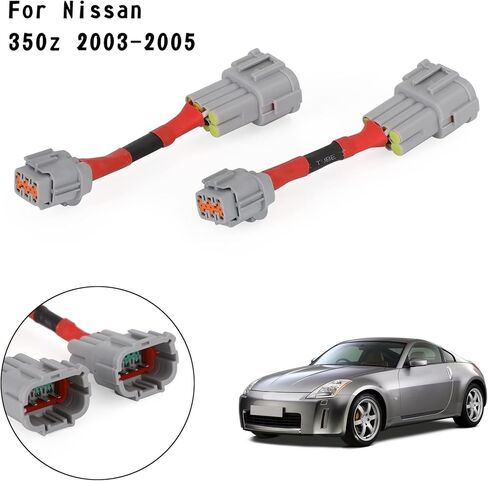 MAD HORNETS Headlight Conversion Adapters For Nissan 350z 03-05 HID Wiring 8 TO Headlight 6 in Kuwait