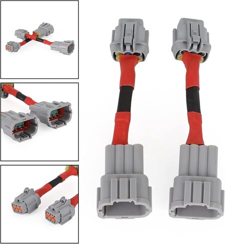 MAD HORNETS Headlight Conversion Adapters For Nissan 350z 03-05 HID Wiring 8 TO Headlight 6 in Kuwait