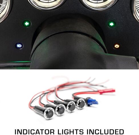 GlowShift 6-Gauge Cluster Dash Panel Pod Fits 3rd Gen Chevy Camaro 1982-1989 - Factory Replacement - Mounts (2) 3-3/8" & (4) 2-1/16" Gauges - Includes Turn Signals, Check Engine & High Beam Indicators in Kuwait