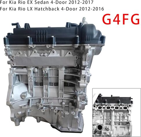 مجموعة محرك G4FG كتلة طويلة 1.6L لسيارة Hyundai Accent Veloster Solaris، لكيا ريو سول Seltos 1591CC 2012-2017 نماذج مختارة in Kuwait