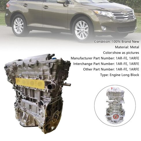 1AR-FE 1ARFE Engine Motor Dual VVT-i Engine Assembly for Toyota Venza Highlander 2009-2016 1AR-FE 2.7L Engine Only in Kuwait