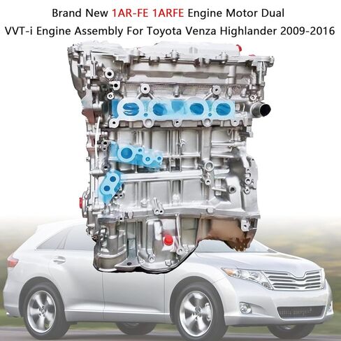 1AR-FE 1ARFE Engine Motor Dual VVT-i Engine Assembly for Toyota Venza Highlander 2009-2016 1AR-FE 2.7L Engine Only in Kuwait