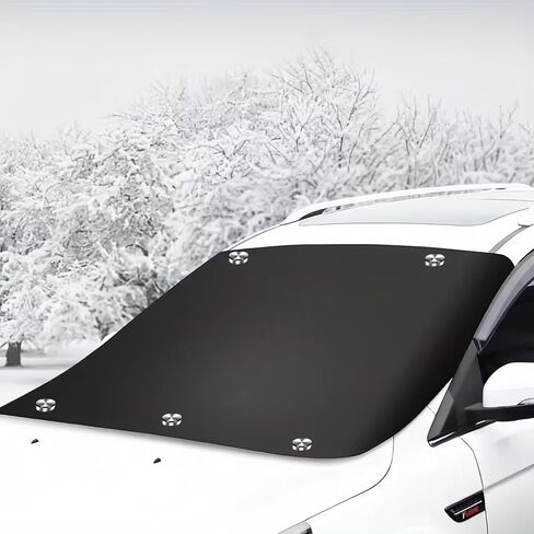 Sun Protector for Car Windshield, (65 x 43 inches) Automotive Exterior Accessories Windshield Cover Snow Ice Hail Protector Car Cover Oxford Fabric Heat & Sag-Proof Windshield Frost Cover in Kuwait