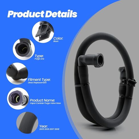 Fuel Vapor Separator Purge Hose Tube Fit For Ford F-150 Expedition Lincoln Navigator Mark-LT Models w/ 5.4L Engine V8 2005-2008, Fuel Vapor Vacuum Tube Replace 5L3Z-9D289-A Fuel Vapor Purge Line in Kuwait