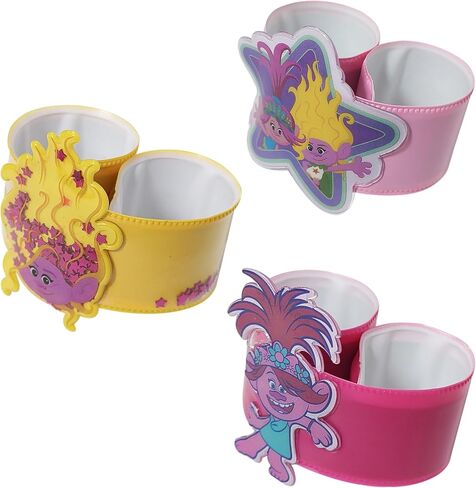 LUV HER Trolls 3 أساور صفعة للفتيات - سوار معصم ممتع يتميز بترولز - مقاس قابل للتعديل - هدية أو هدية لحفلة عيد الميلاد - للأعمار من 3 سنوات فما فوق in Kuwait