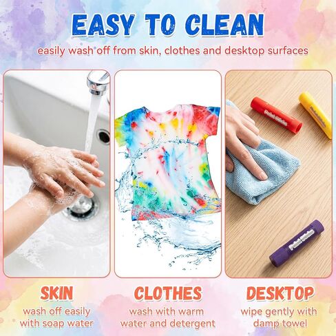 24 Sets Tempera Paint Sticks 192 Pcs 8 Colors Washable Quick Drying Art Solid Tempera Paint Stick Bulk Crafts Supplies in Kuwait