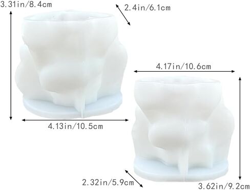 2-Piece Set of Elephant Candle molds for Candle Making 3D Elephant Resin Candle soap Mold DIY Resin Gypsum Clay Elephant Ornament Silicone Mold in Kuwait