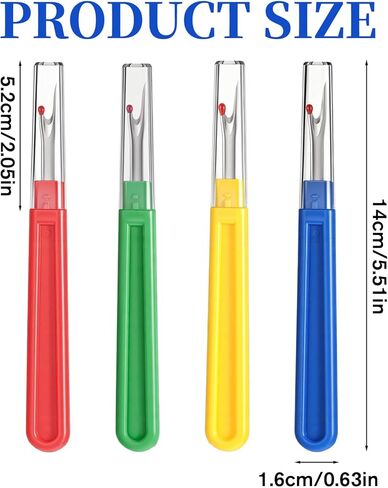 HJZHII 16Pcs Sewing Seam Ripper, Sewing Thread Removing Seams Rippers Kit Removing Unwanted Hems and Seams Small Thread Cutter for Crafting Handy Embroidery Removing Tools Scissors Unpicker in Kuwait