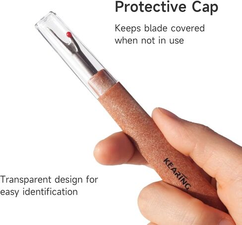 KEARING Seam Ripper Pro - أداة إزالة الغرز الحادة مقاس 5 بوصات مع غطاء أمان واقٍ - أداة إزالة الخيوط لحماية القماش - ملحق الخياطة الأساسي لتمزيق الدرزات وإزالة علامات الملابس in Kuwait
