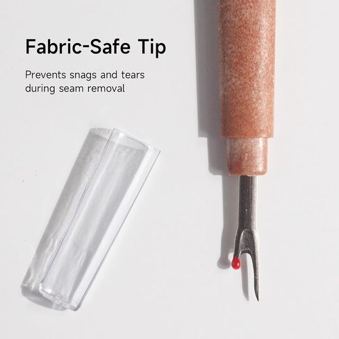 KEARING Seam Ripper Pro - أداة إزالة الغرز الحادة مقاس 5 بوصات مع غطاء أمان واقٍ - أداة إزالة الخيوط لحماية القماش - ملحق الخياطة الأساسي لتمزيق الدرزات وإزالة علامات الملابس in Kuwait