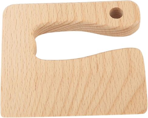 Wooden Children Knife Ergonomic Fruit Kids Cooking Cutter Toy for 2‑8 Years Old in Kuwait
