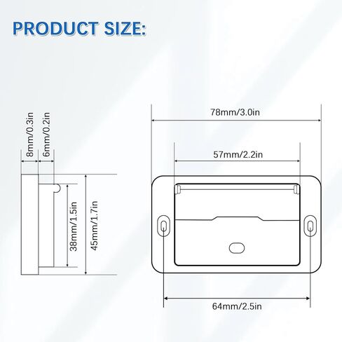96W 12V RV USB Outlet Panel Wall Mount–Dual 36W PD & Dual QC3.0 18W Car USB Charger Socket with Button Switch, Surface Mount with Voltage Display for RV, Bus, Boat, Truck, ATV, Marine, Golf Cart in Kuwait