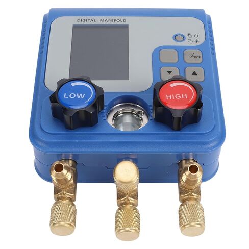 مقياس مشعب رقمي مزدوج من JTLB، عداد مشعب تيار متردد HVAC مع شاشة عرض ملونة 3 منافذ لـ 94 مبردًا R410A R32 R1234yf R134a اختبار درجة حرارة الضغط in Kuwait