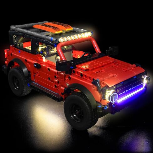 إضاءة LED متوافقة مع سيارة Lego Technic Ford Bronco SUV، مجموعة إضاءة لسيارة Lego Ford Bronco SUV Car 42213 (أضواء فقط، بدون نموذج) in Kuwait