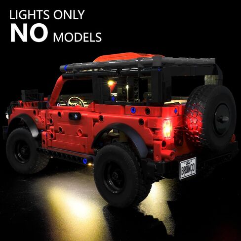 إضاءة LED متوافقة مع سيارة Lego Technic Ford Bronco SUV، مجموعة إضاءة لسيارة Lego Ford Bronco SUV Car 42213 (أضواء فقط، بدون نموذج) in Kuwait