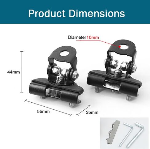 DSkoiph 2x LED Light Bar Mounting Bracket Adjustable Vehicle Pillar Hood Lighting Mount Clamp Holder with Hex Wrenches Metal Structure Bracket Column Universal Car Accessories in Kuwait
