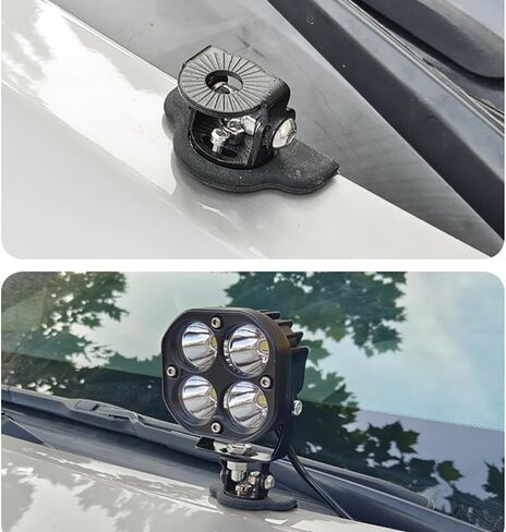 DSkoiph 2x LED Light Bar Mounting Bracket Adjustable Vehicle Pillar Hood Lighting Mount Clamp Holder with Hex Wrenches Metal Structure Bracket Column Universal Car Accessories in Kuwait