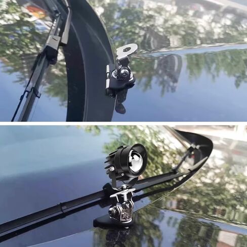 DSkoiph 2x LED Light Bar Mounting Bracket Adjustable Vehicle Pillar Hood Lighting Mount Clamp Holder with Hex Wrenches Metal Structure Bracket Column Universal Car Accessories in Kuwait