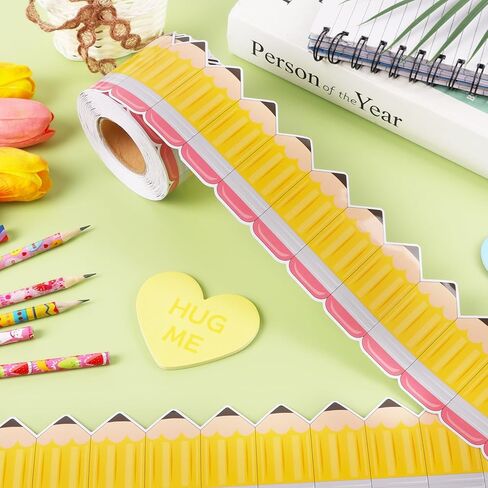 65.66FT Pencil Classroom Bulletin Border Roll,Back to School Pencil Border Trim Back to School Bulletin Board Display Wall Chalkboard Decor in Kuwait