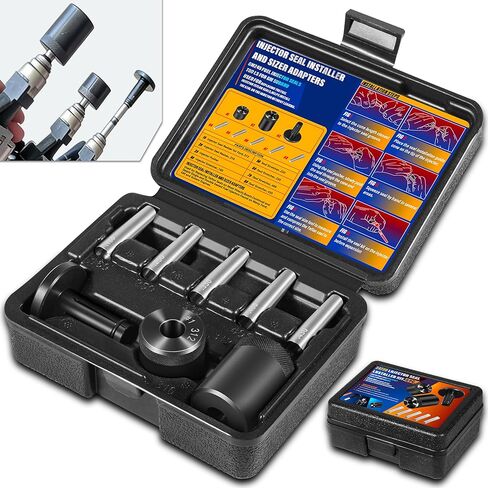 34720 Injector Seal Installer Kit 8Pcs - Perfectly Compatible with Ford GM Subaru Engines and More, Fuel Injector Teflon Seal Installation Tool Set with Storage Case in Kuwait