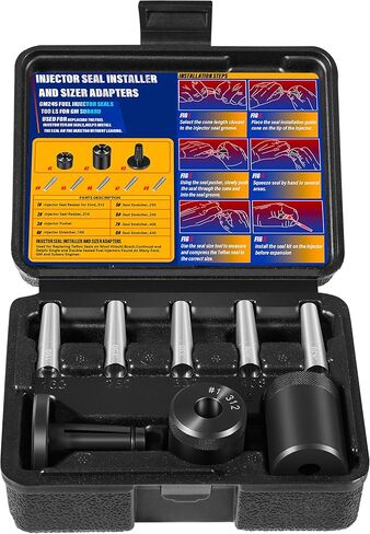 34720 Injector Seal Installer Kit 8Pcs - Perfectly Compatible with Ford GM Subaru Engines and More, Fuel Injector Teflon Seal Installation Tool Set with Storage Case in Kuwait