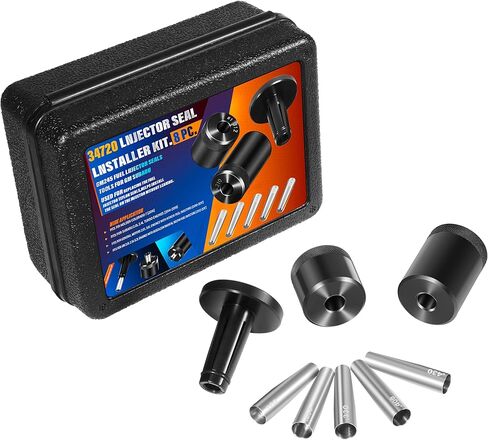 34720 Injector Seal Installer Kit 8Pcs - Perfectly Compatible with Ford GM Subaru Engines and More, Fuel Injector Teflon Seal Installation Tool Set with Storage Case in Kuwait