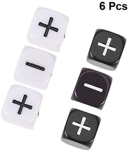 Toyvian Teacher Dice Set Math Operation Calculation Dice Minus Sign Plus Sign Dice Toys for Kids Classroom Teaching Supplies Bar Game Prop 6pcs in Kuwait