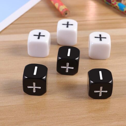 Toyvian Teacher Dice Set Math Operation Calculation Dice Minus Sign Plus Sign Dice Toys for Kids Classroom Teaching Supplies Bar Game Prop 6pcs in Kuwait