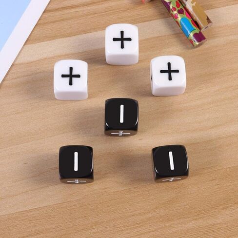 Toyvian Teacher Dice Set Math Operation Calculation Dice Minus Sign Plus Sign Dice Toys for Kids Classroom Teaching Supplies Bar Game Prop 6pcs in Kuwait