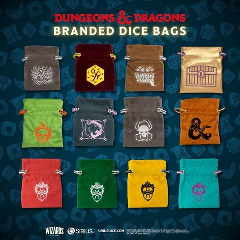 Dungeons & Dragons: Undermountain Treasure Pack - Dice Set, Metal Coin, Embroidered Bag, Randomly Assorted RPG Accessories, D&D Waterdeep Collection in Kuwait