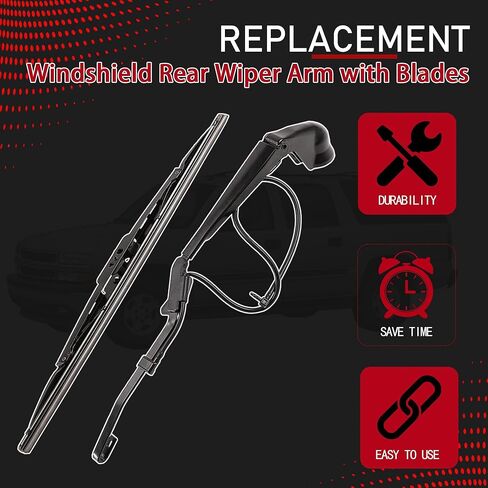 15711688 Windshield Rear Wiper Arm with Blades Compatible With 2000 2001 2002 2003 2004 2005 2006 Chevrolet Chevy Suburban 1500 2500 Tahoe GMC Yukon XL 1500 2500 Replaces 42551 12494839 in Kuwait